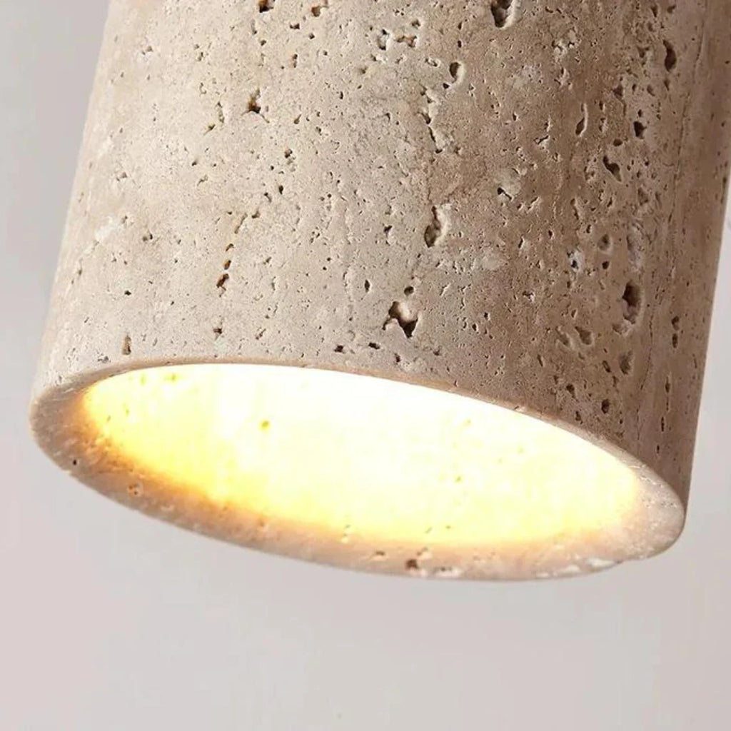 Ceiling Lamp | Wabi-Sabi Travertine & LED | Surface Mount