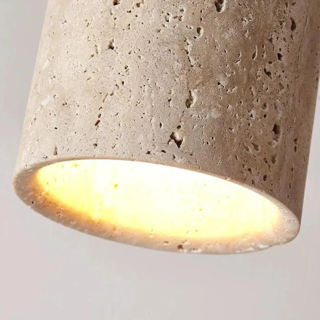 Ceiling Lamp | Wabi-Sabi Travertine & LED | Surface Mount
