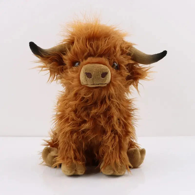 Highland Cow Plush Toy | Soft & Shaggy Mane | 25 cm