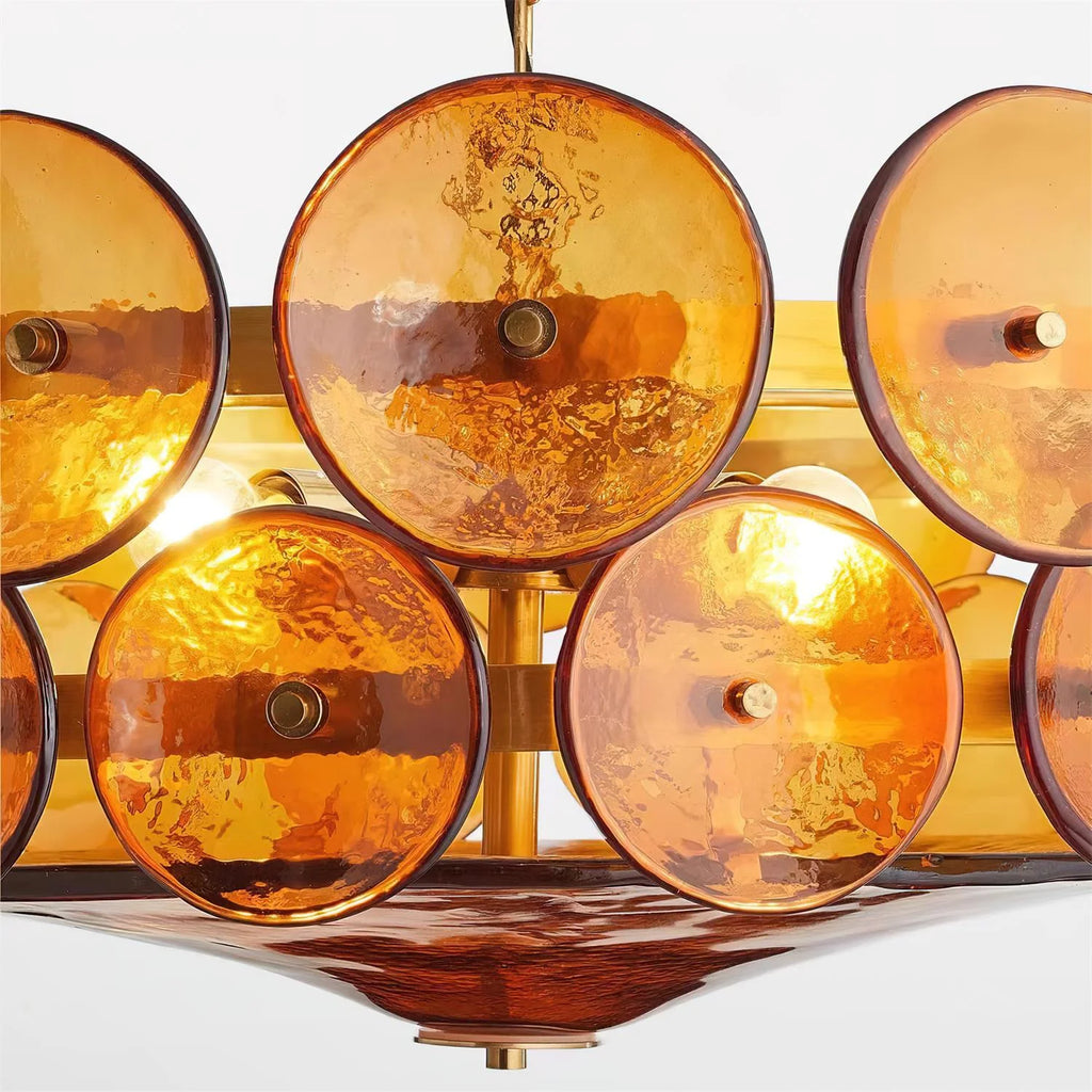 Ceiling Pendant Light | Metal & Glass | Dimmer Compatible