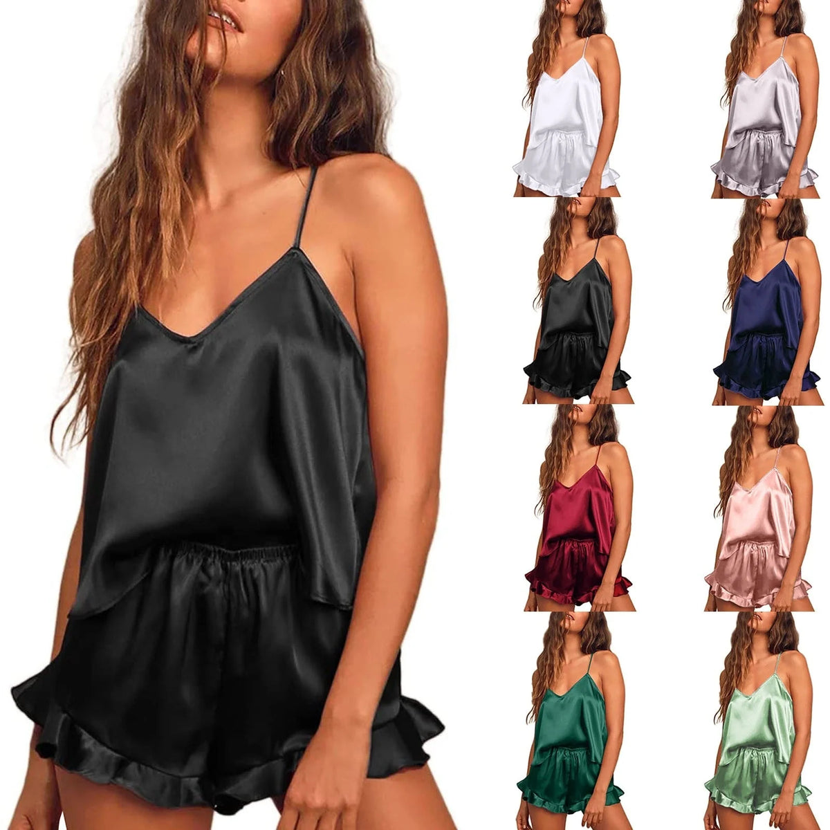 Pyjama Set | Smooth Satin & Adjustable Straps
