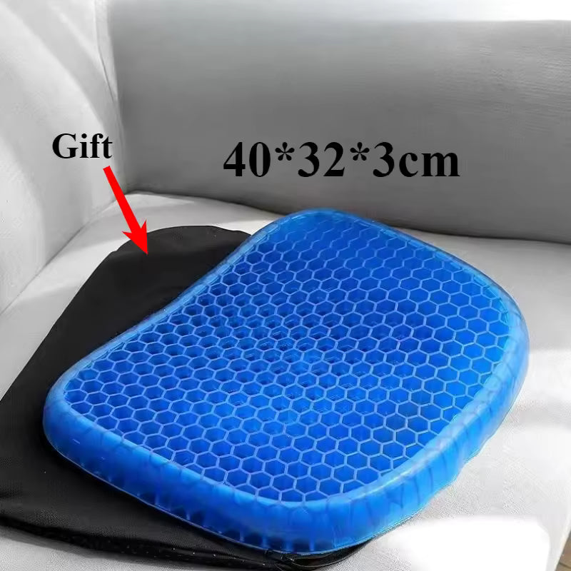 Seat Cushion | Orthopedic Gel Pressure Relief & Removable Cover