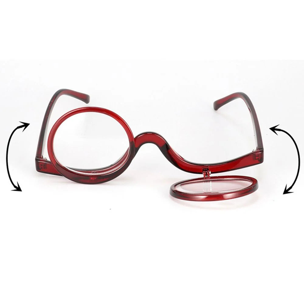 Reading Glasses | Flip-Down Makeup Design & Lightweight Frame | 1.0x–4.0x Magnification