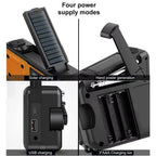 Emergency Radio | Solar & Hand Crank Powered | Weather Alerts & Phone Charging