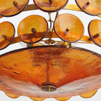 Ceiling Pendant Light | Metal & Glass | Dimmer Compatible