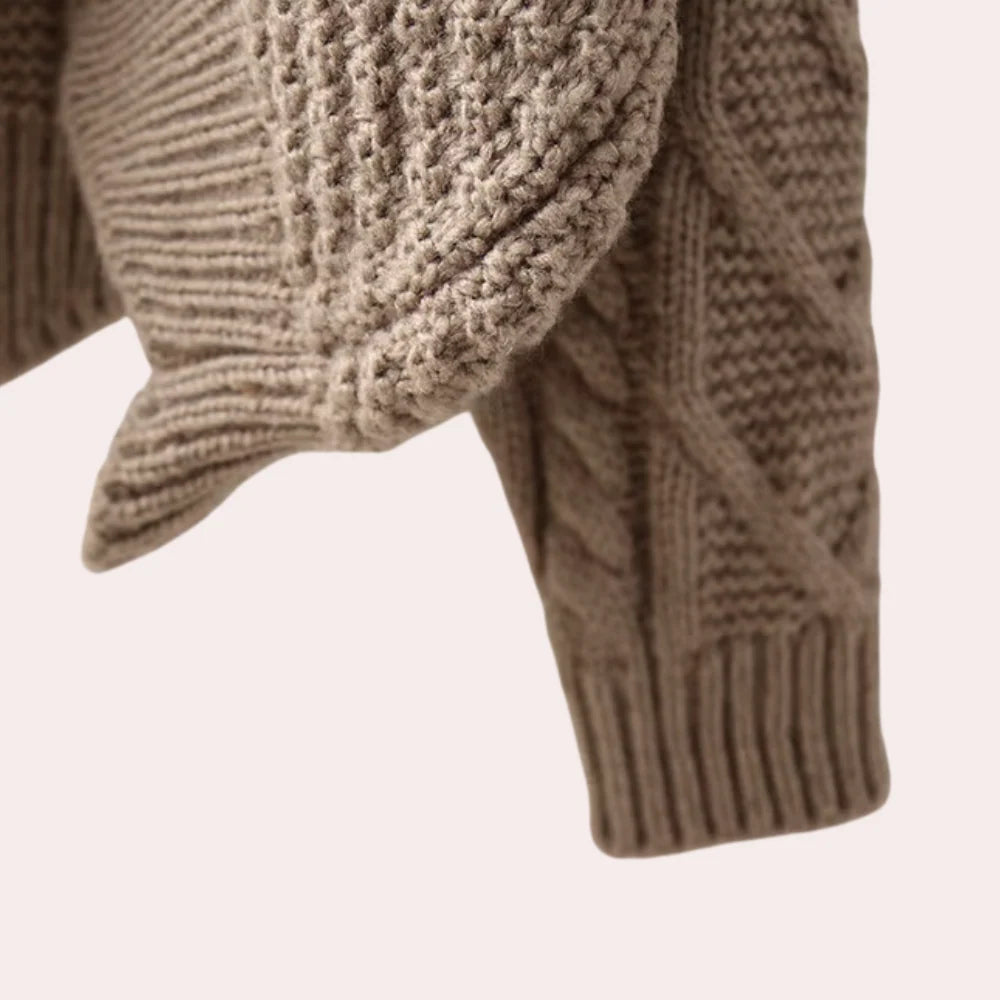 Turtleneck Sweater | Soft Cotton Knit | One Size