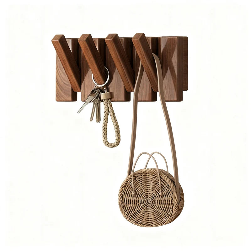 Coat Rack | Rubberwood Piano Key Design | 4–12 Hooks