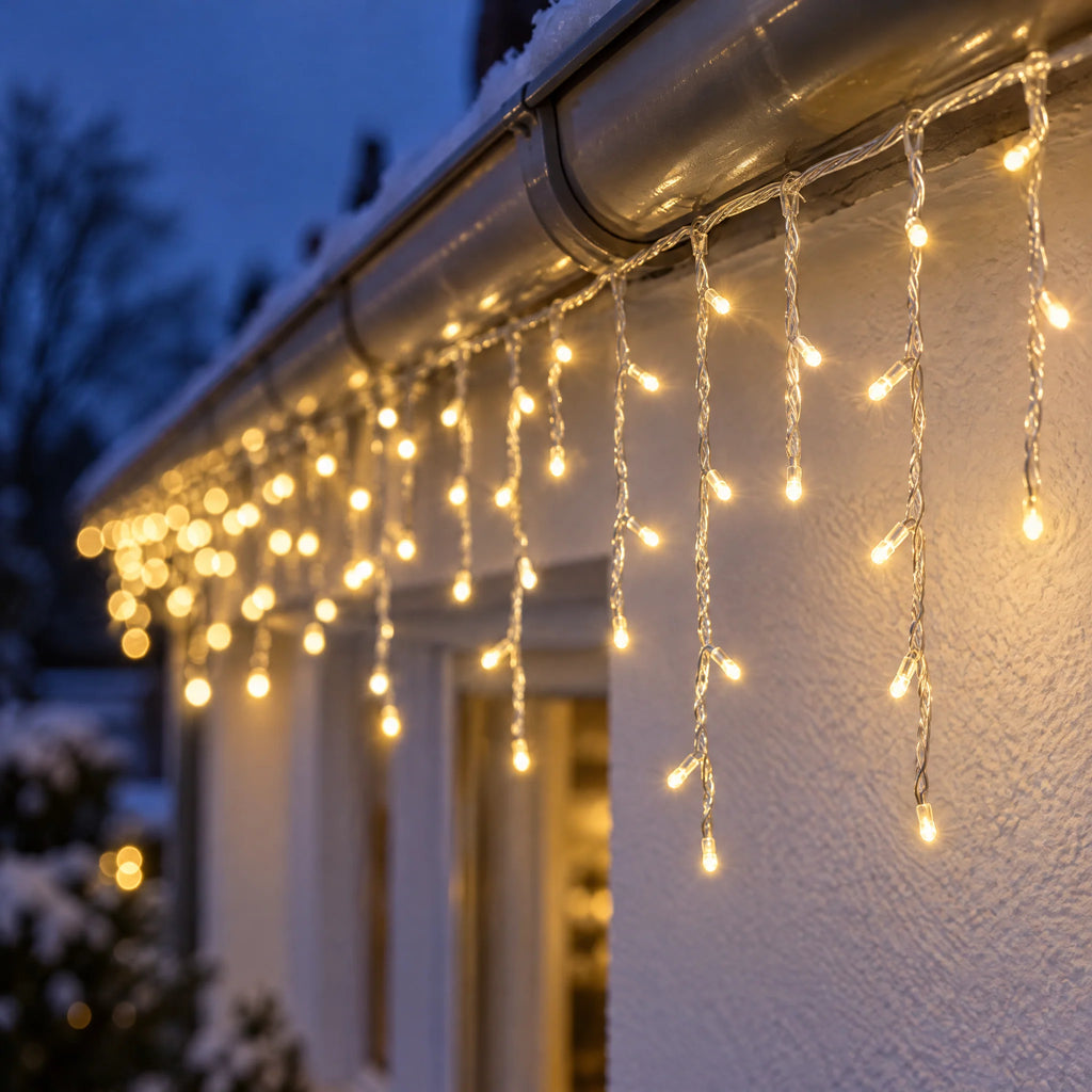 Icicle String Lights | LED Light Curtain & 5 Color Options | 5 m or 10 m