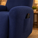 Recliner Cover | Stretch Fabric & Side Pocket | 4-Piece Set