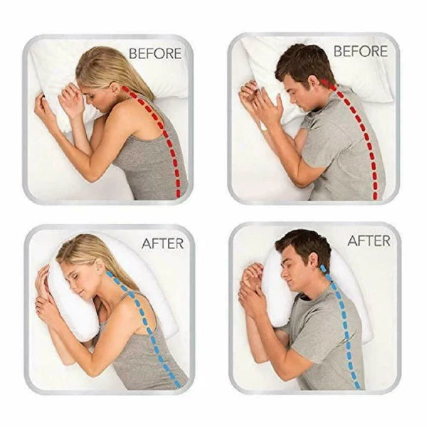 Side Sleeper Pillow | Ergonomic Ear Hole & Orthopedic Back Support