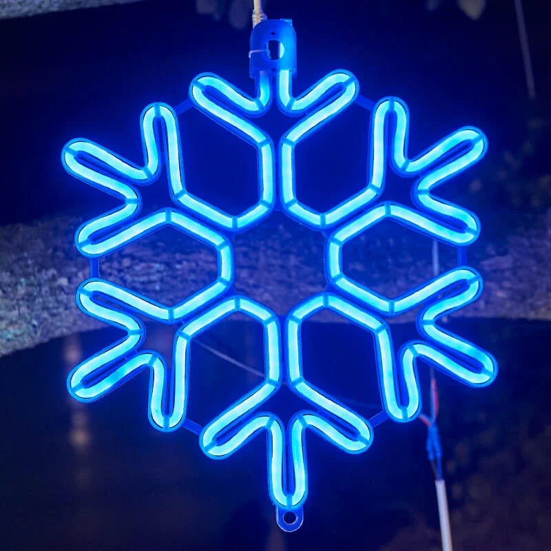 Outdoor Snowflake Lights | IP65 Waterproof LED & Warm Glow | 30 cm Diameter