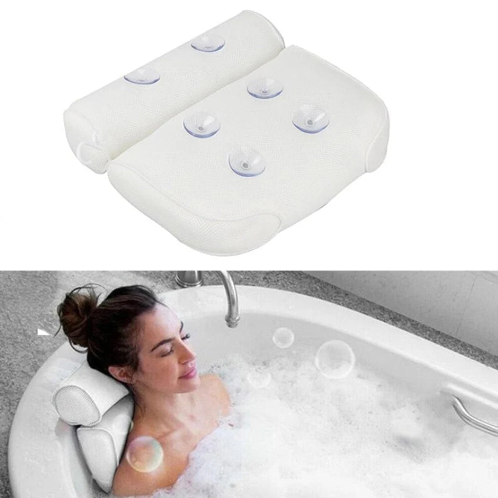 Bath Pillow | Ergonomic Neck Support & Quick-Drying 3D Mesh