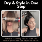 Hair Dryer Brush | 2-In-1 Rotating Styler | Interchangeable Brushes