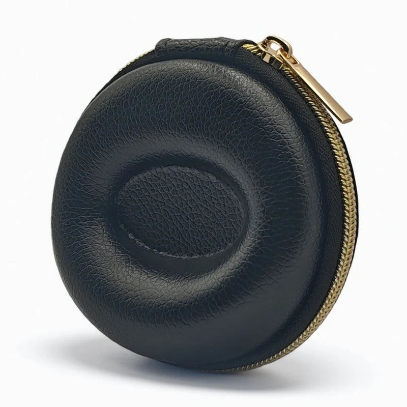 Watch Travel Case | Pebbled Leather & Velvet Lining | Compact Hard-Shell Design