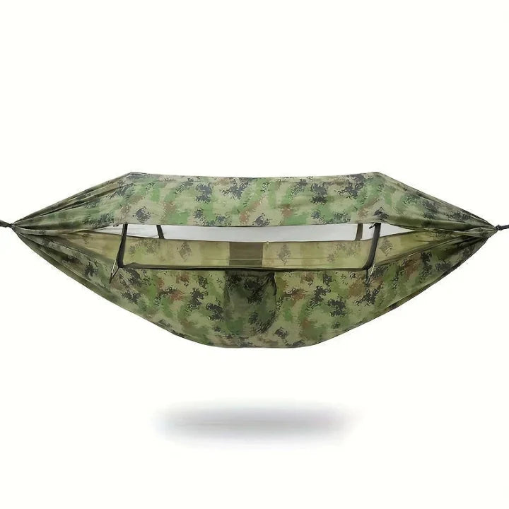Outdoor Hammock | Integrated Mosquito Net & Sun Canopy | 260 x 140 cm