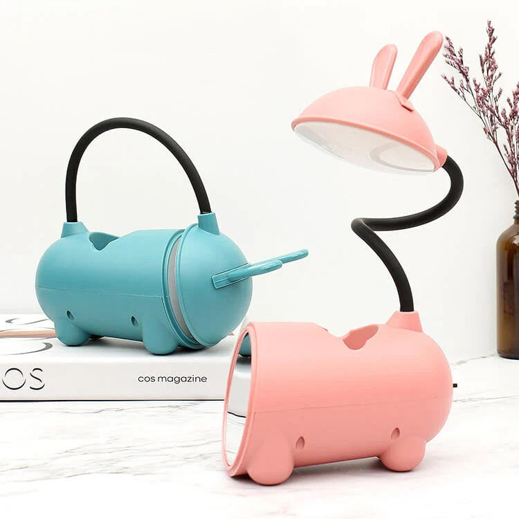 Desk Lamp | Bunny Design With Touch Controls & Pen Holder | USB-Powered LED