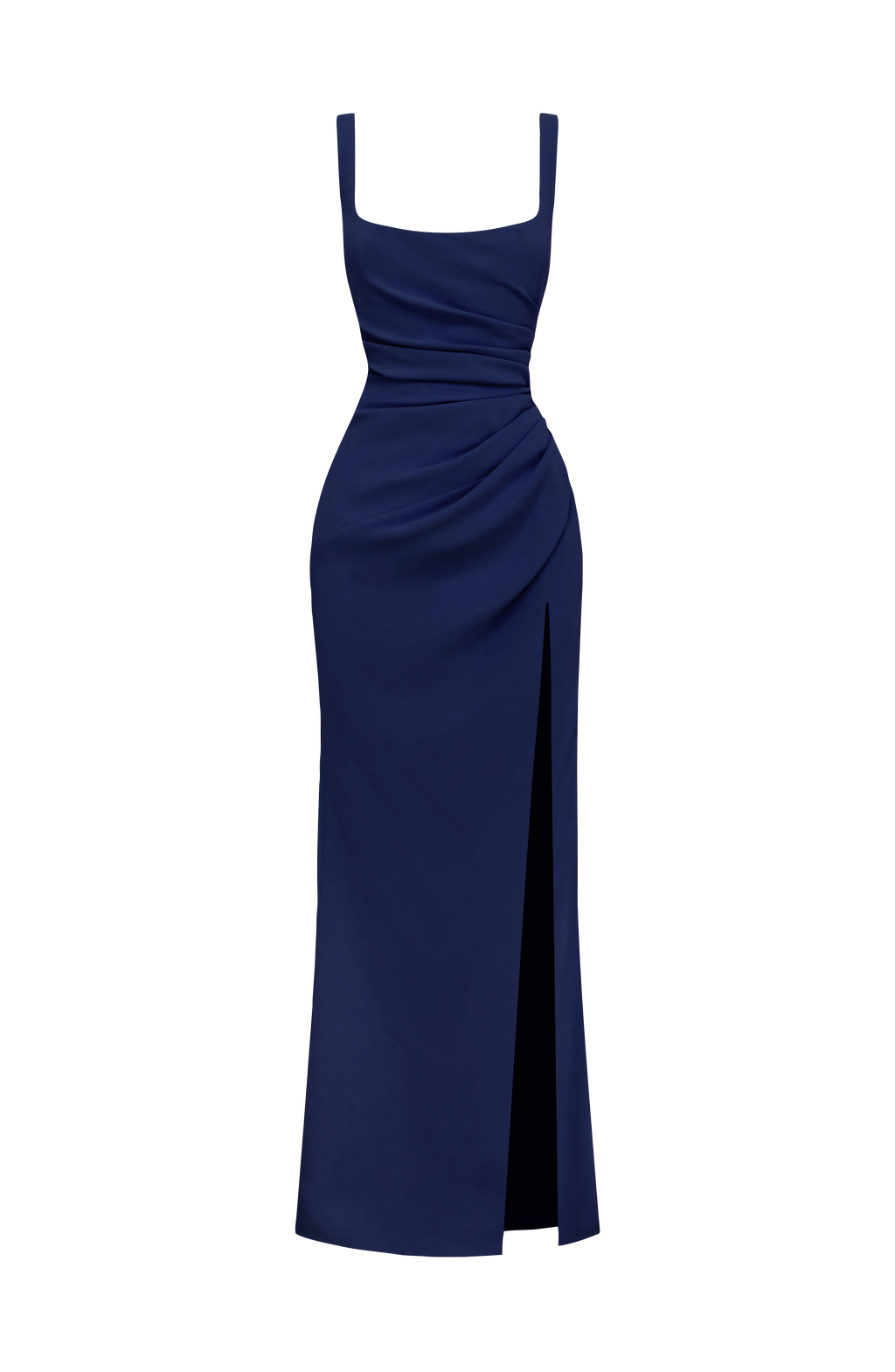 Maxi Dress | Draped Twill Corset Bodice | Adjustable Lace-Up Back