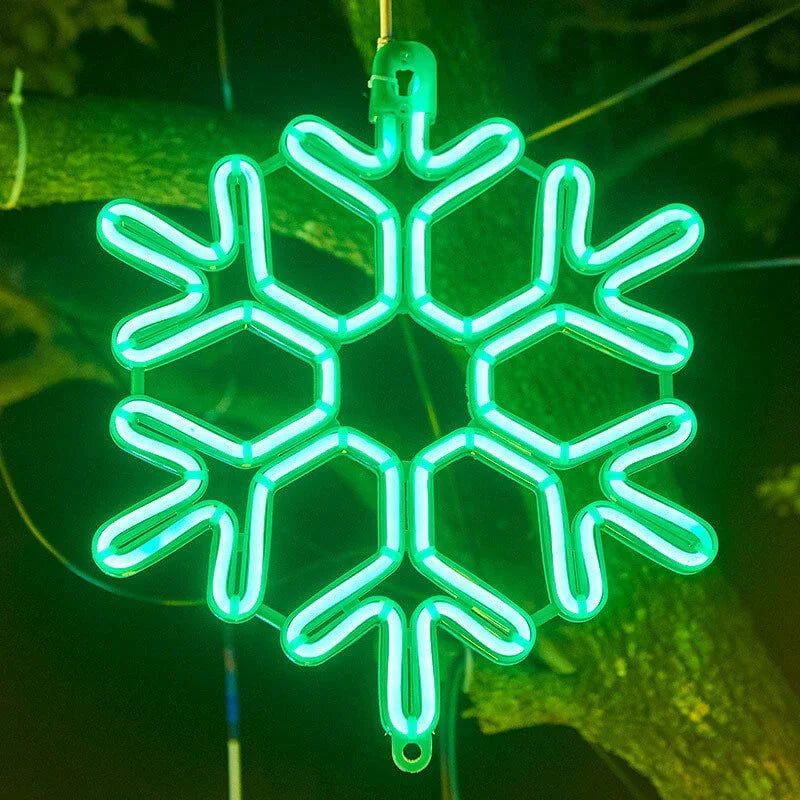 Outdoor Snowflake Lights | IP65 Waterproof LED & Warm Glow | 30 cm Diameter