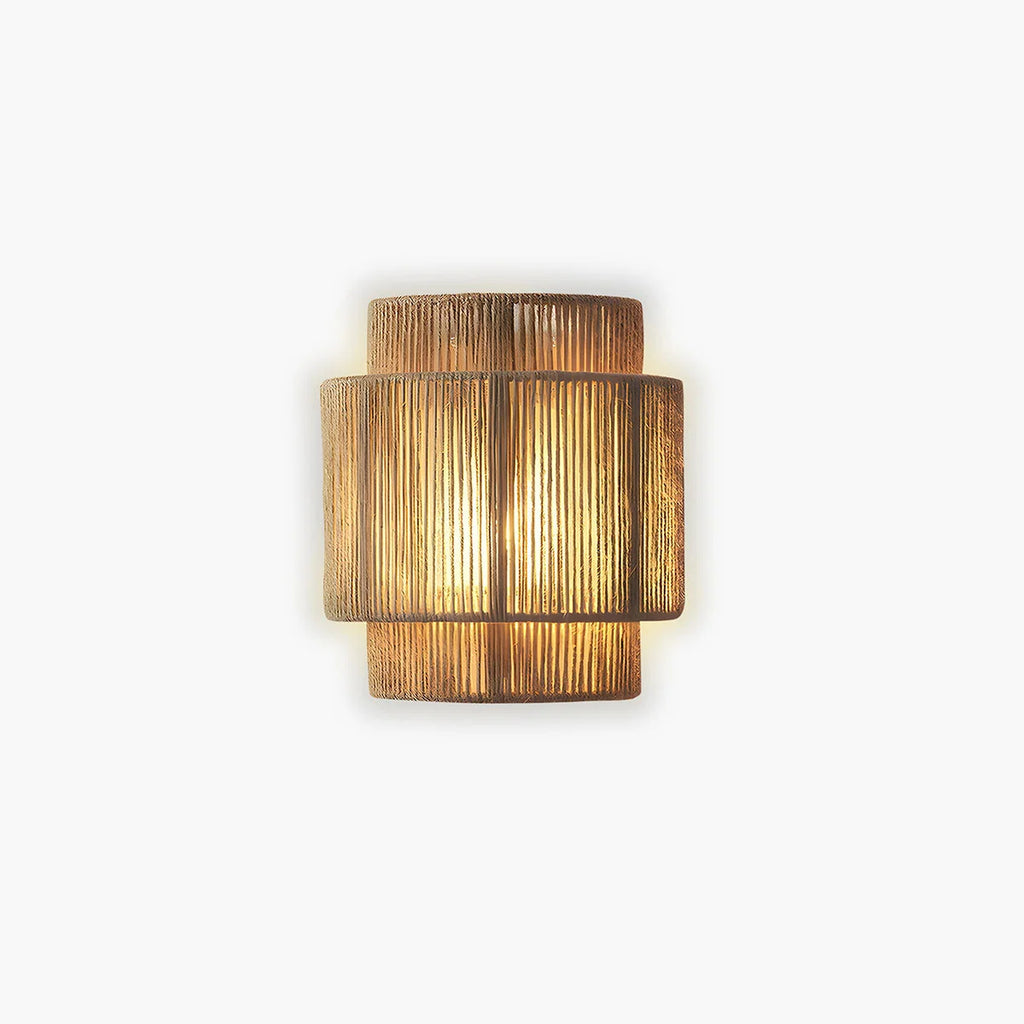LED Wall Light | Handcrafted Rope & Warm Glow | Bulb Included