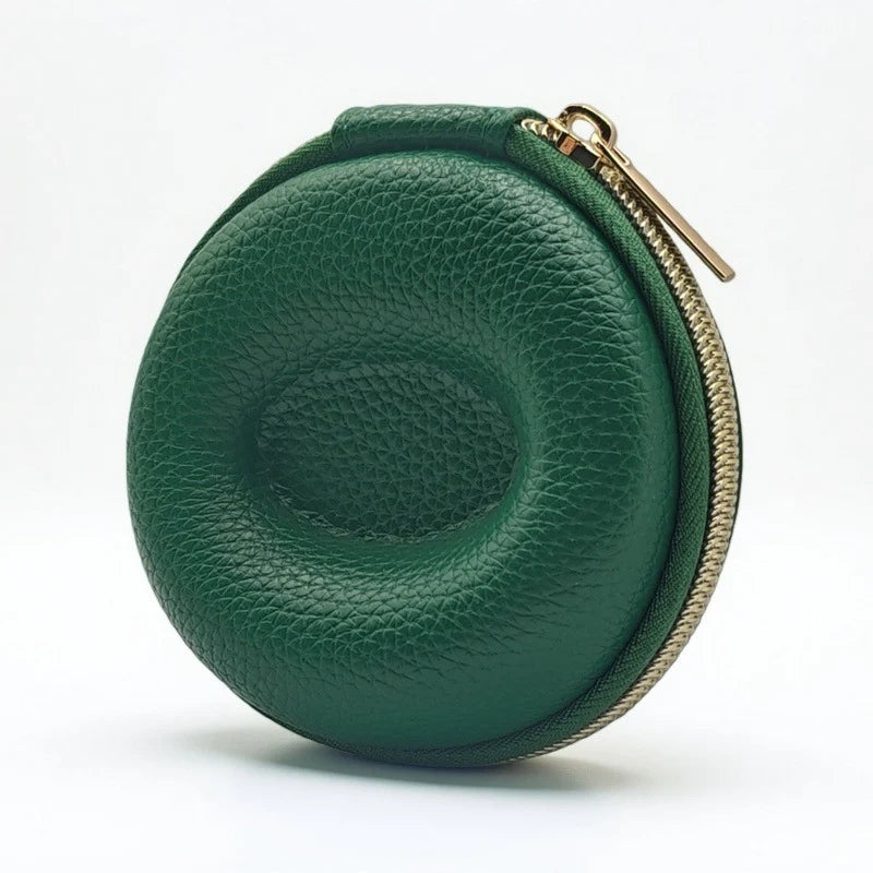 Watch Travel Case | Pebbled Leather & Velvet Lining | Compact Hard-Shell Design