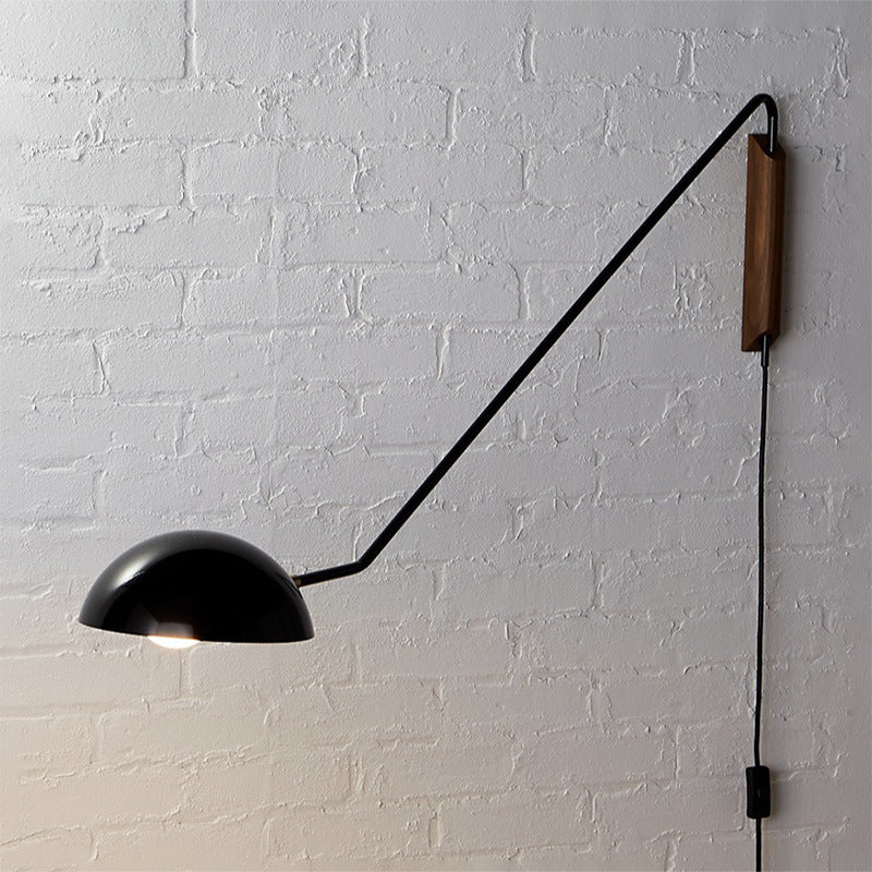 Wall Light | Adjustable Arm & Modern Metal Wood Design