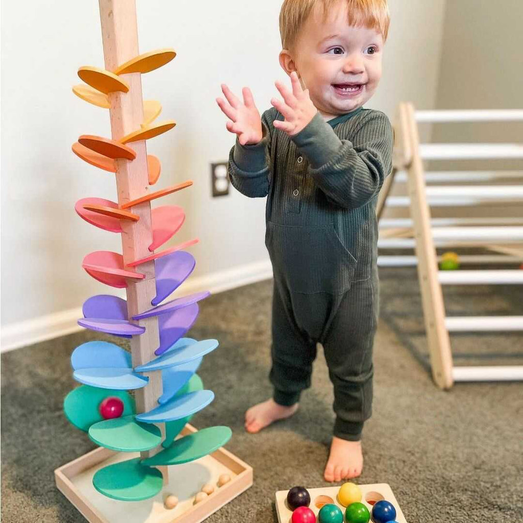 Sound Tower | Wooden Rainbow & Musical | 29 x 71 cm