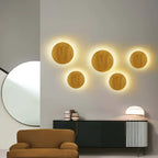 Wall Lamp | Solid Wood & Linen Shade Energy-Efficient LED | 21 x 25 cm