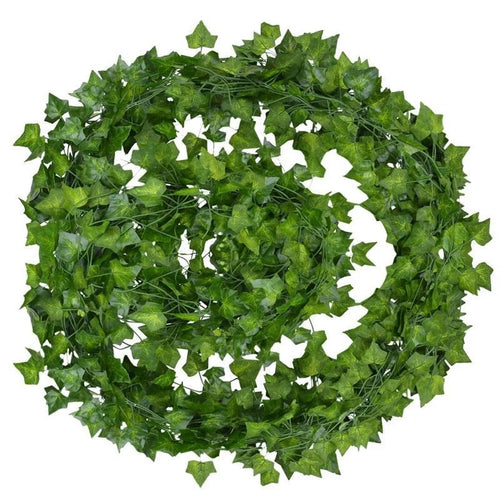 Artificial Ivy Strips | Lifelike Evergreen Leaves & Maintenance-Free | Set of 12
