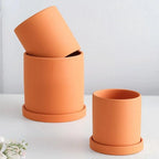Plant Pot | Matte Glazed Ceramic, Matching Saucer & Drainage Hole
