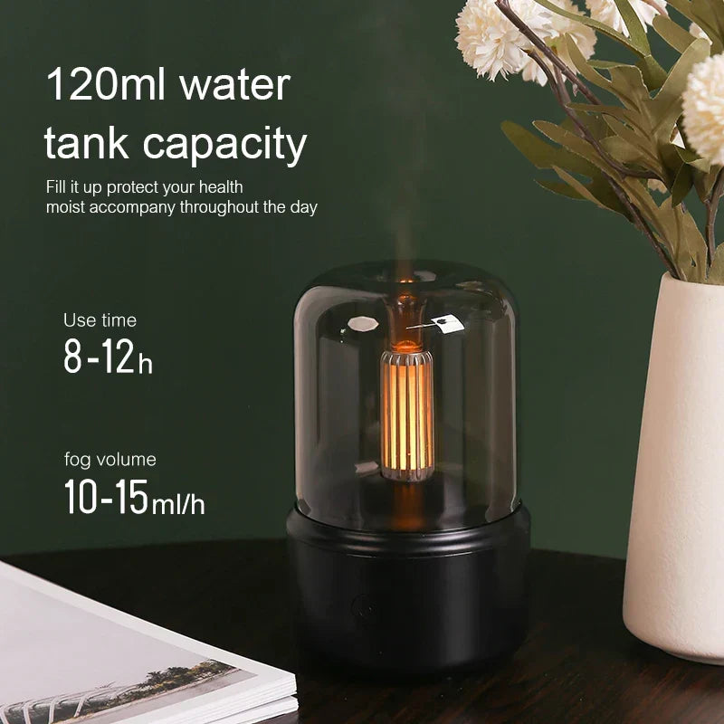 Mini Aroma Diffuser | USB-C Powered Quiet Night Light | 120 ml