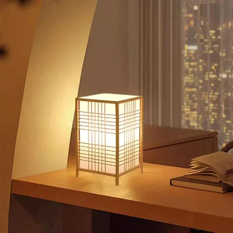 Table Lamp | Japanese Zen Bamboo & Warm Ambient Light | E27 Socket