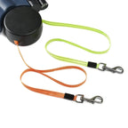 Retractable Double Pet Leash | 360° Anti-Tangle & LED Light | 2 × 3 m Leashes