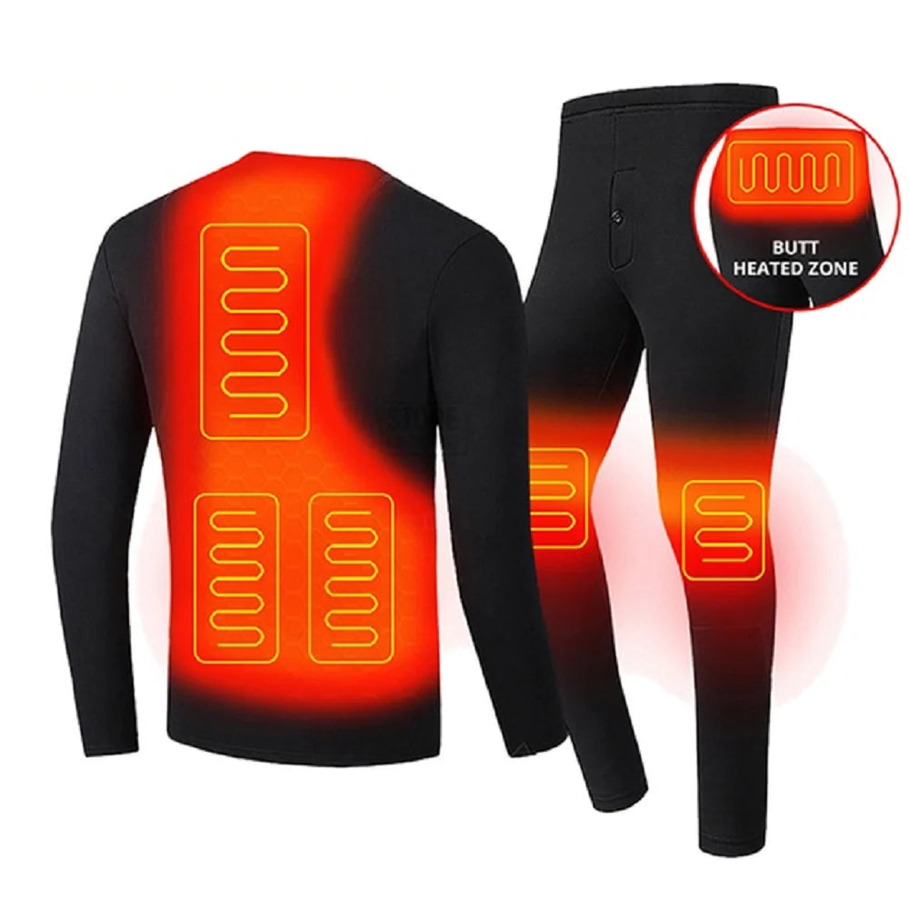 Heated Thermal Underwear Set | Carbon Fiber Heating & 3 Heat Settings