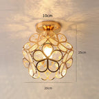 Pendant Lamp | Floral Petal Design & Glass & Metal | 30 cm Diameter