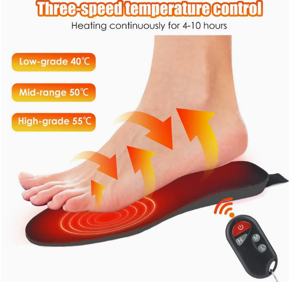Heated Insoles | Rechargeable & Remote-Controlled | Up to 8 Hours