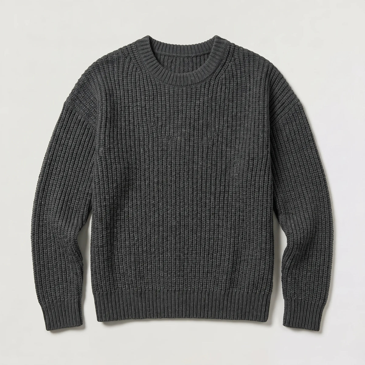 Men’s Sweater | Knitted Crew Neck & Rib-Knit Trim | Regular Fit