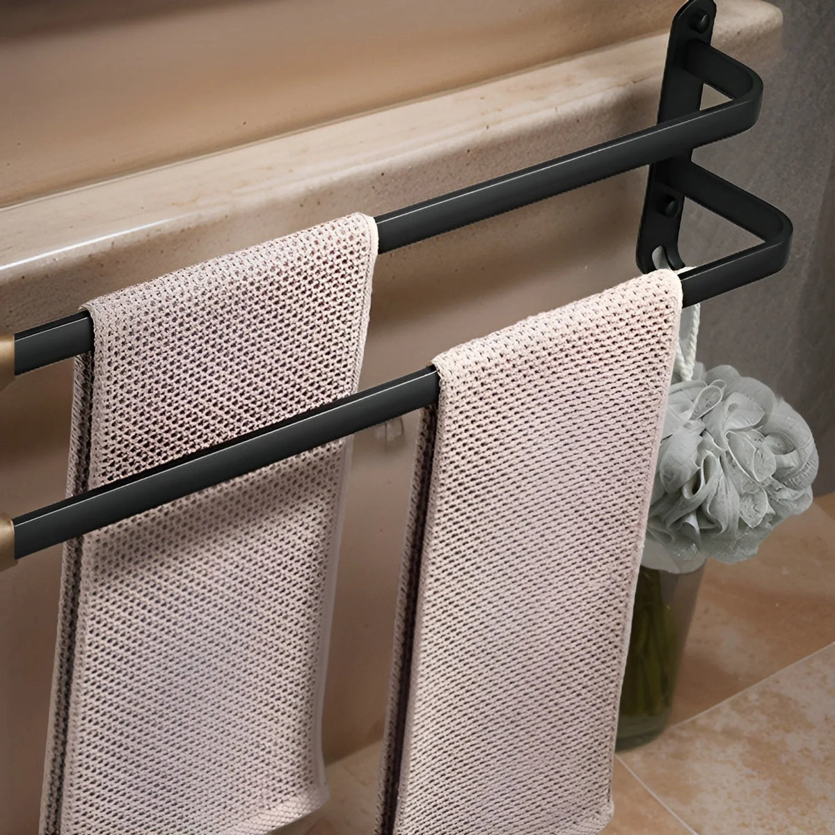Towel Rack | 3-Tier Wall-Mounted Aluminum & Rust-Resistant