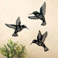 Wall Art | Black Metal Hummingbirds | 3-Piece Set