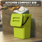 Mini Trash Can | Odor-Reducing Lid & Flexible Mounting