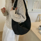 Shoulder Bag | Soft Suede Slouchy Design | Zipper Closure