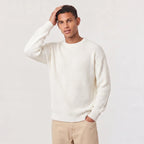 Men’s Sweater | Knitted Crew Neck & Rib-Knit Trim | Regular Fit