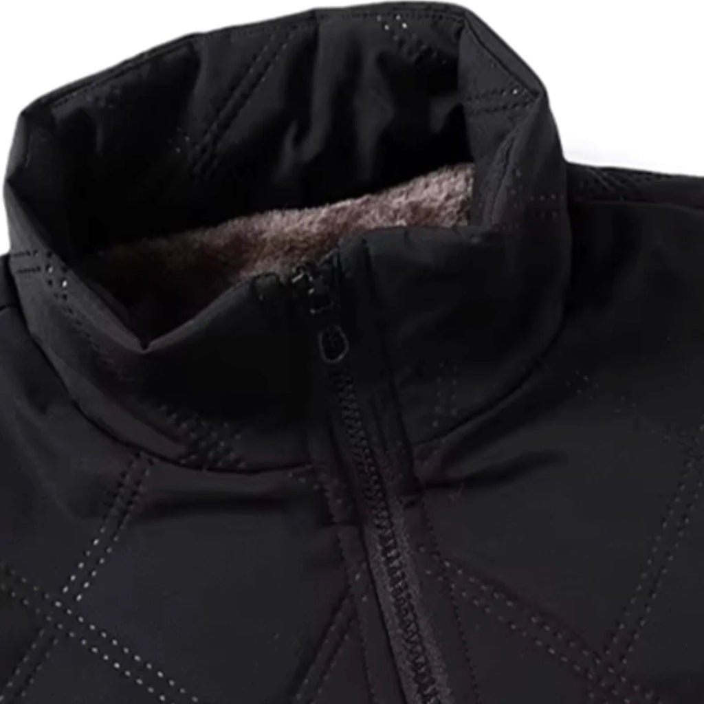 Men’s Winter Jacket | Quilted Windproof & Fleece-Lined | Bomber