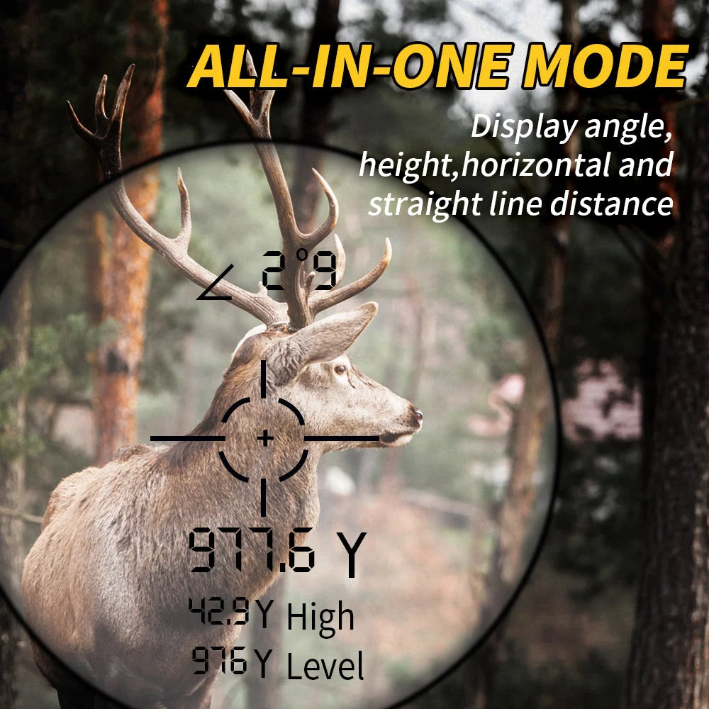 Hunting Rangefinder | 1000-Yard Precision & 6.5X Optics | USB-C Rechargeable
