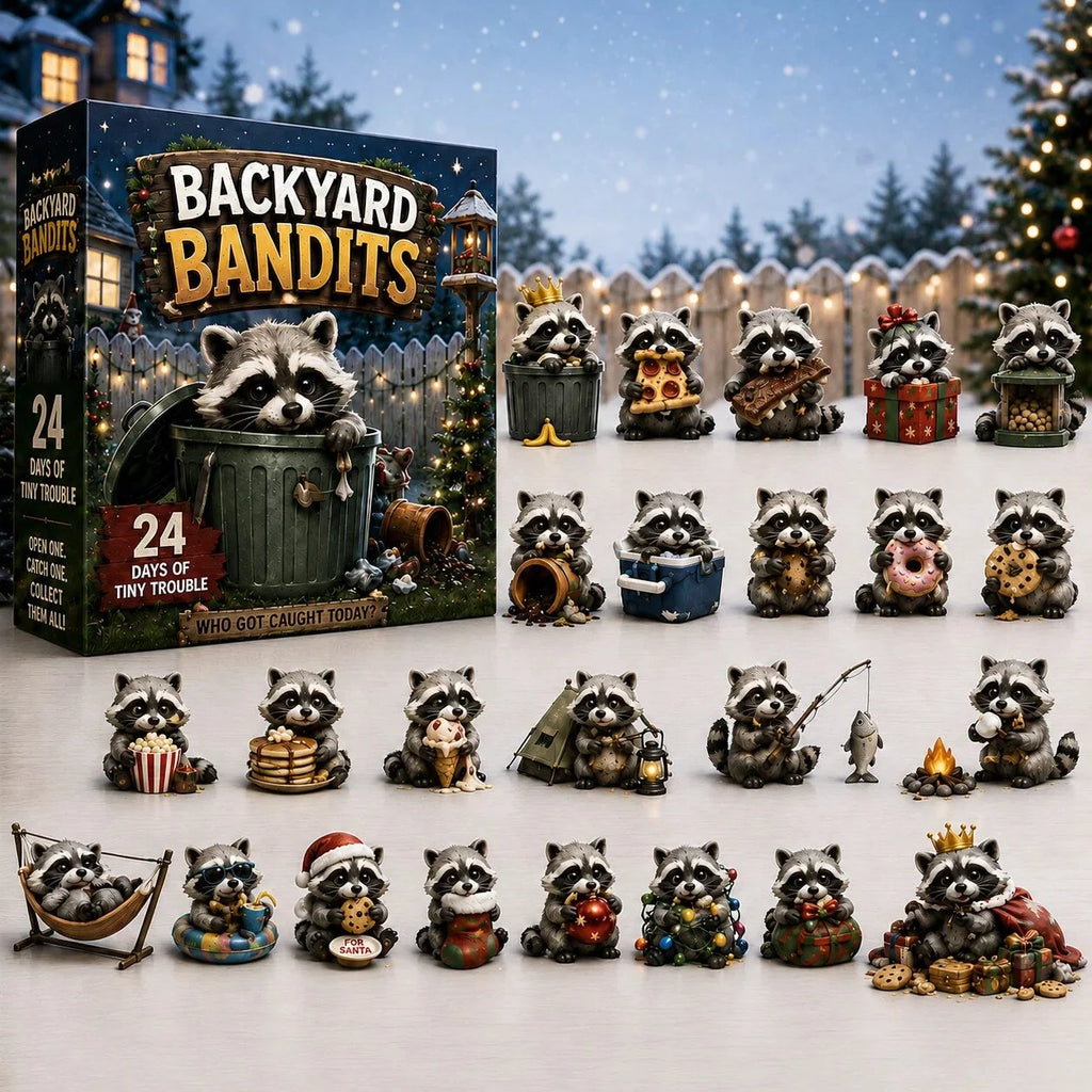 Raccoon Advent Calendar | 24 Collectible Figures | 24 Doors