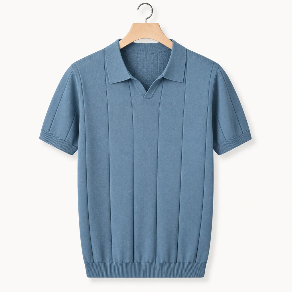 Men's Polo Shirt | Knitted Slim Fit & Ribbed Cotton