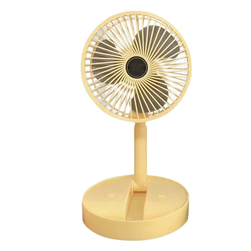 Table Fan | Foldable Telescopic & USB-C Rechargeable | Smartphone Holder