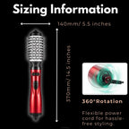 Hair Dryer Brush | 2-In-1 Rotating Styler | Interchangeable Brushes