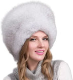 Women's Winter Hat | Natural Fox Fur & Integrated Earmuffs | One Size Fits Most