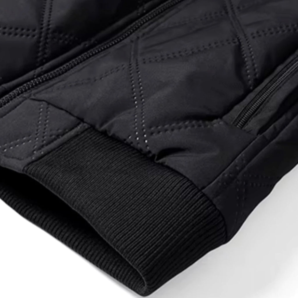 Men’s Winter Jacket | Windproof Quilted & Fleece-Lined | Full-Zip