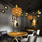 Pendant Lamp | Handcrafted Pine Wood Veneer & Dimmable LED Compatible | Diameter 38/45/68 cm